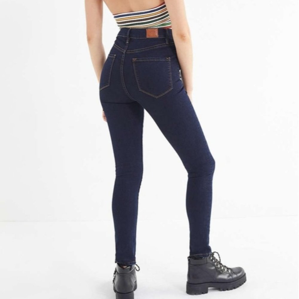 BDG Urban Outfitters Twig Dark Wash High Waisted Rise Skinny Jeans New Basic